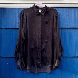 Black Button-Up Blouse